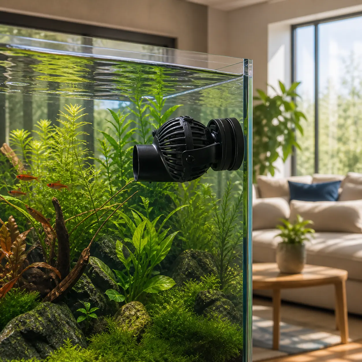 Aquarium Wave Maker Pump in use