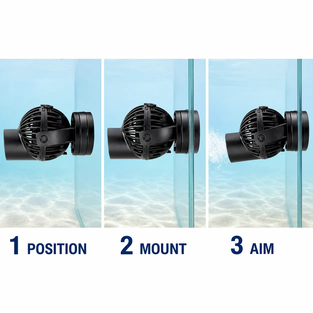 Aquarium Wave Maker Pump setup and use views